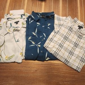 Set of 3 Ann Taylor Long Sleeve Blouse Size XL